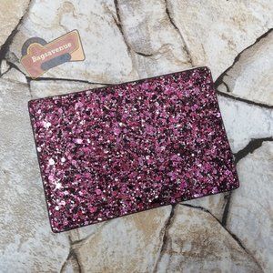 #bagsavenue greta court cherrywood slim card holder glitter saffiano Kate Spade